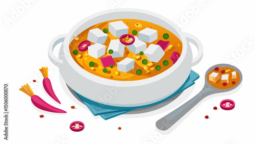 A delightful bowl of Paneer Butter Masala a creamy and vibrant Indian dish that s ready to serve
