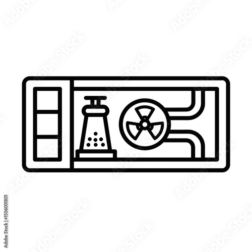 Modular reactor (SMR) graphic icon representing the nuclear industry  