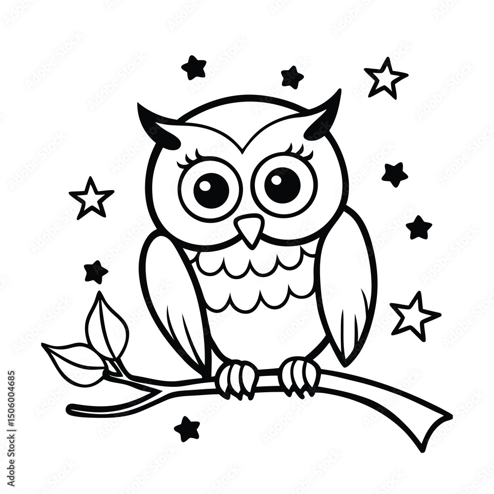 Fototapeta premium owl on branch