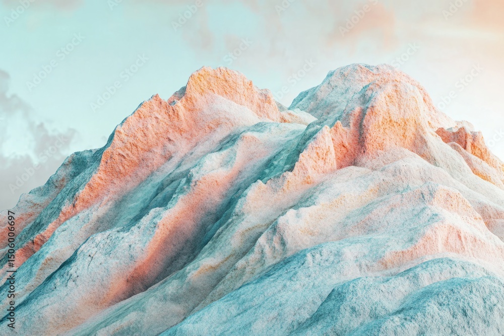 Obraz premium Painted Mountain Landscape