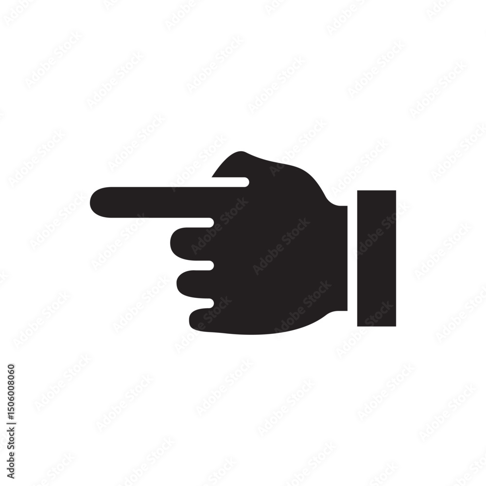 Gestures Of Human Hands, Pointing Towards The Left Icon In Trendy Design Vector Eps 10 Gestures Of Human Hands, Pointing Towards The Left Icon In Trendy Design Vector Eps 10