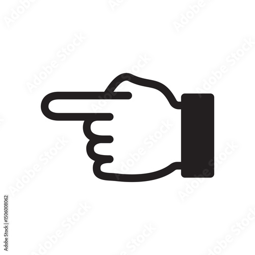 Gestures Of Human Hands, Pointing Towards The Left Icon In Trendy Design Vector Eps 10