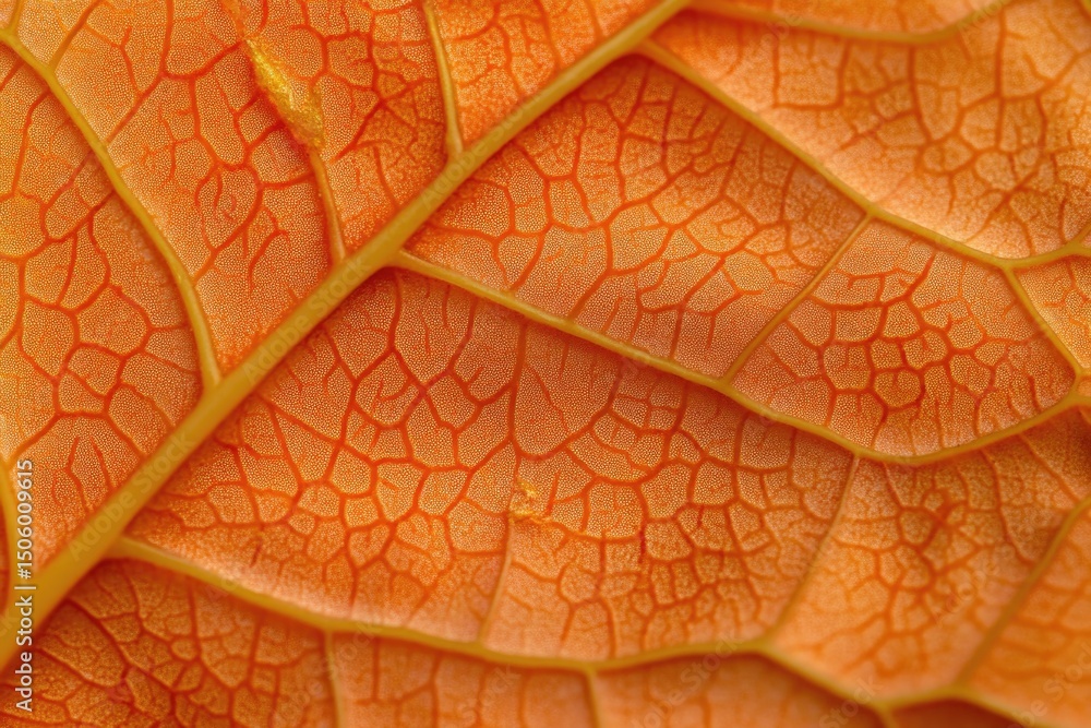 Fototapeta premium Close-up of orange leaf