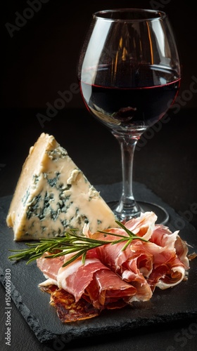 Savoring a Gourmet Cheese and Charcuterie Platter Paired With Red Wine at a R...