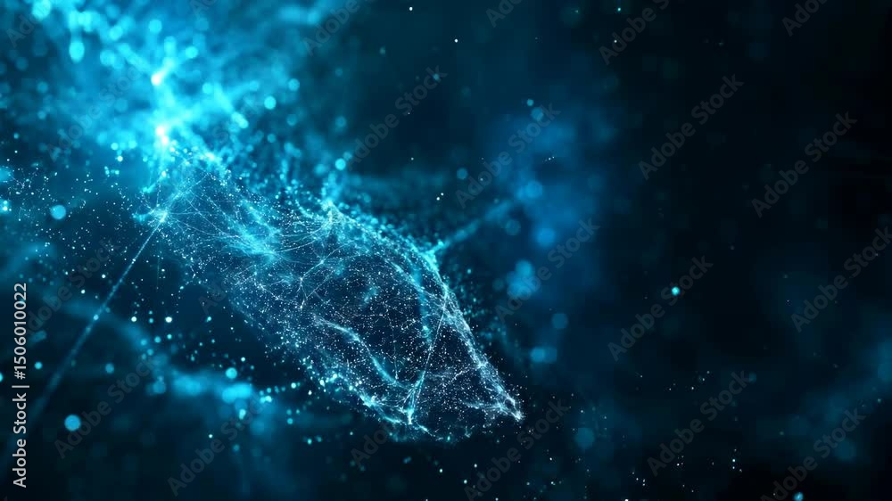 Social network technology concept with digital icons connected on a dark blue background Social network technology concept with digital icons connected on a dark blue background