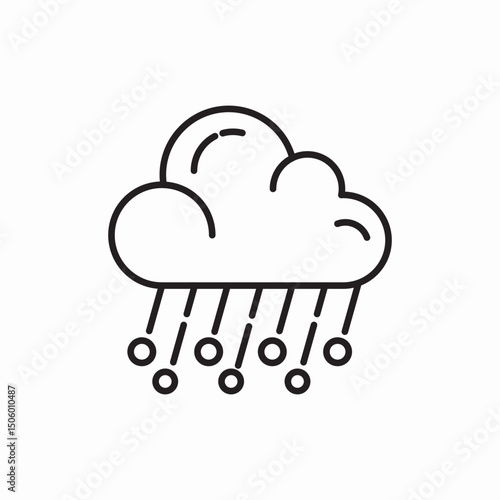 cloud hail icon sign vector