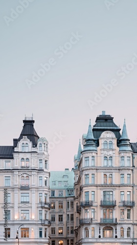 Historic Architecture Showcases Elegant Design in Urban Landscape During Twil...