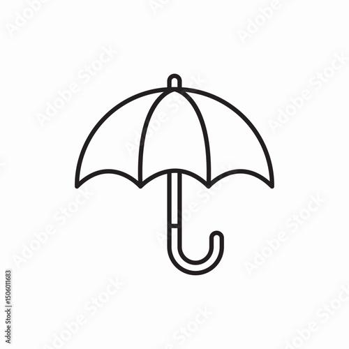 umbrella open protection icon sign vector