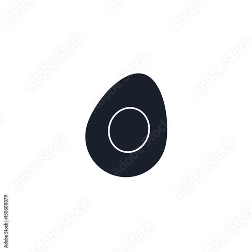 Egg Icon Vector Illustration. Organic Protein Symbol for Breakfast Branding and Healthy Food