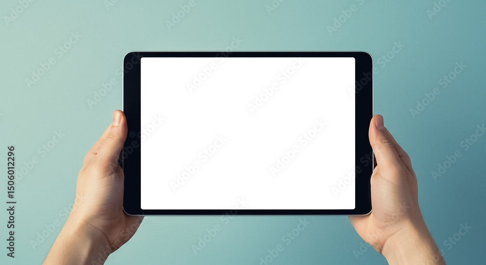 hand holding tablet hand holding tablet