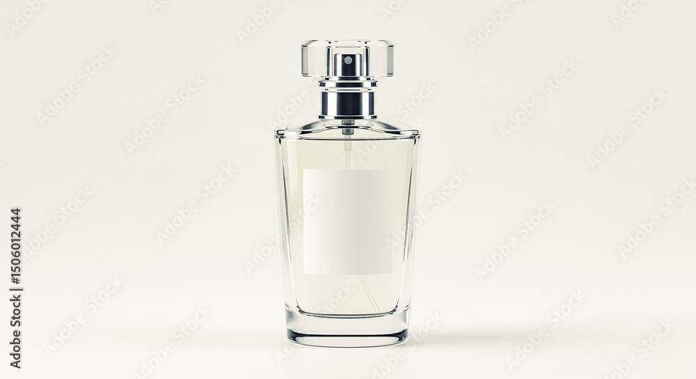 bottle of perfume with blank label bottle of perfume with blank label