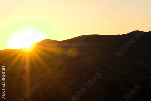 Wallpaper Mural sunset over the mountains Torontodigital.ca