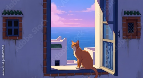 cat sitting on a window sill