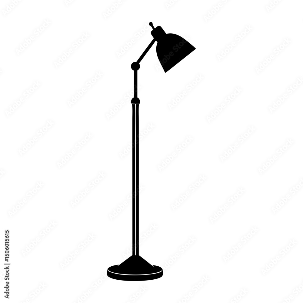 Floor Lamp Stand silhouette vector Floor Lamp Stand silhouette vector