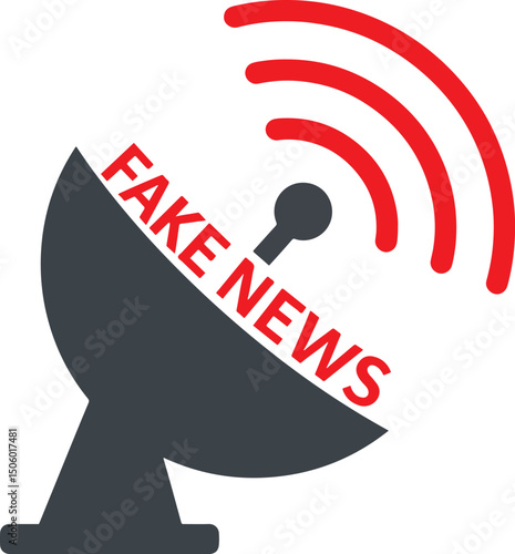 satellite dish fake news symbol vector