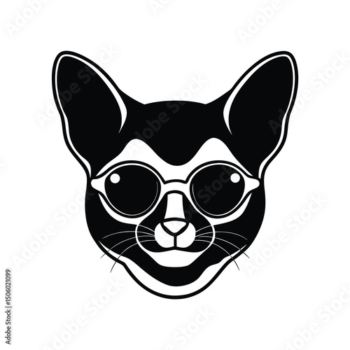 stylized sugar glider head with sunglasses
