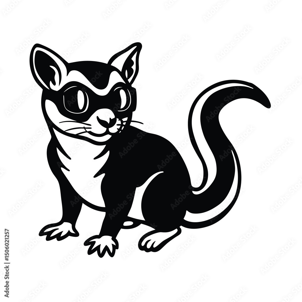 Obraz premium stylized sugar glider with sunglasses