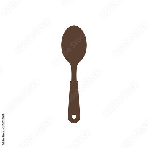Solid glyph icon of cosmetic spoon or skincare applicator