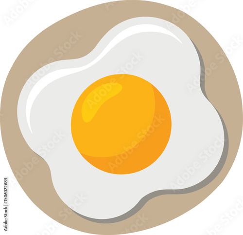 fried egg on a white background