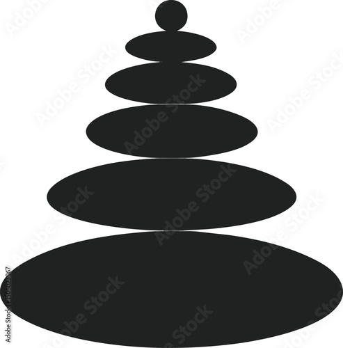 zen stones on white background