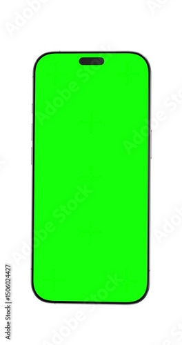 Smartphone with green screen – smooth slide-up and slide-down animation, ideal for app and ui mockups. Vertical video contains luma matte and clips for easy tracking.
