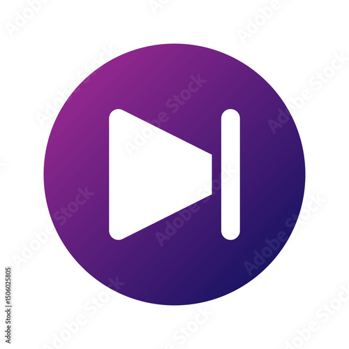 Right arrow symbolizing next icon perfect for media playlist navigation.
