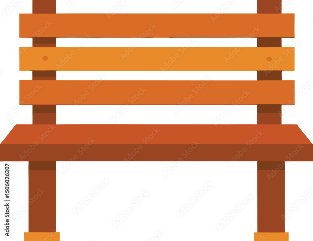 Fototapeta premium wooden bench on a white background