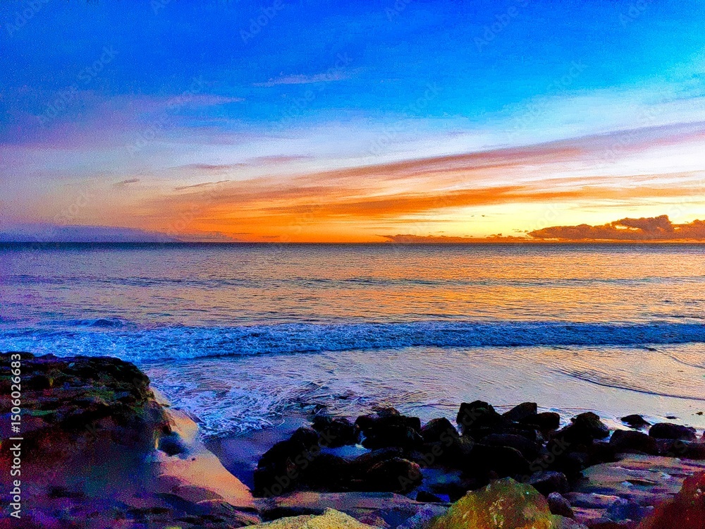 Obraz premium sunset at the beach