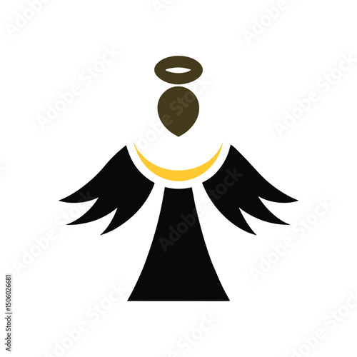 angel topper vector art illustration