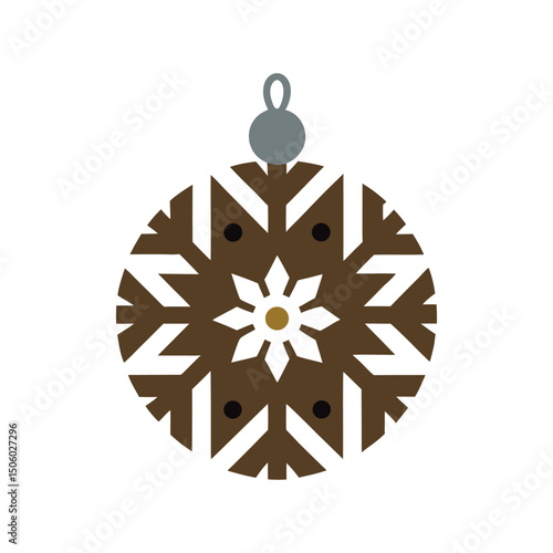 snowflake ornaments vector art illustration