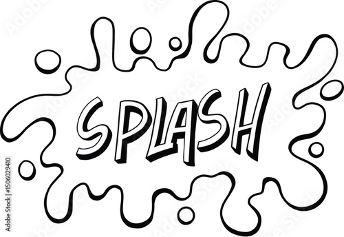 Comics bomb and explosions. Speech bubble with words splash, bam, crack, pow, boom, crash and bang. Design element for print. Cartoon flat vector icon isolated on white background for your design