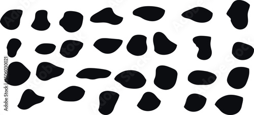Abstract organic forms. Smooth transitions from shape to shape for animation effects