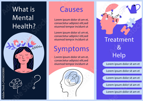 Trifold brochure for Mental Health Day, 