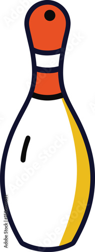 Nine pin bowling icon vector