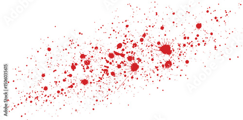 Blood drops and splatters. Illustration on a transparent background