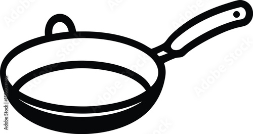 vector illustration of a Frying pan