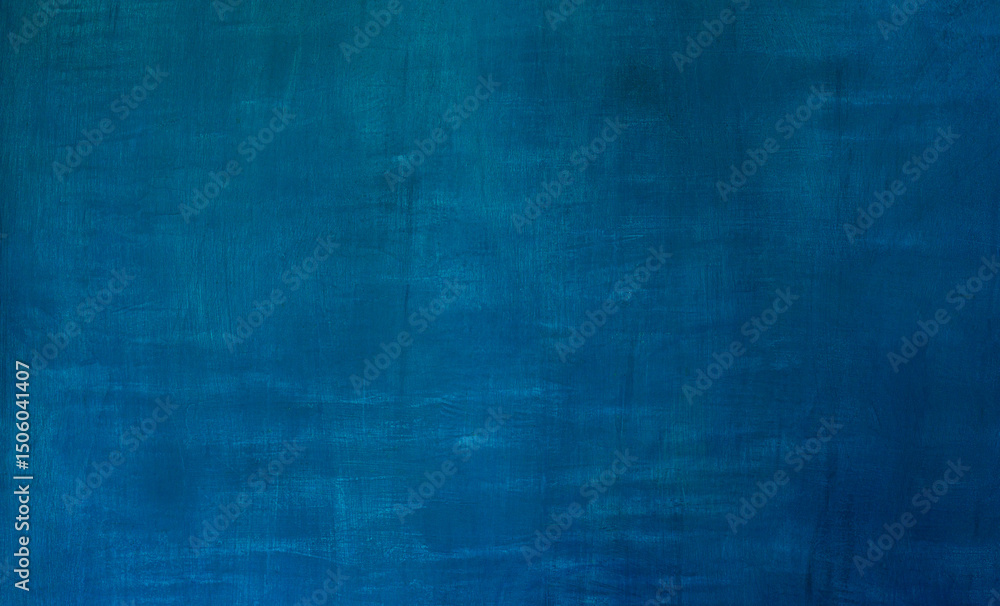 Fototapeta premium Blue painting wall grunge background texture