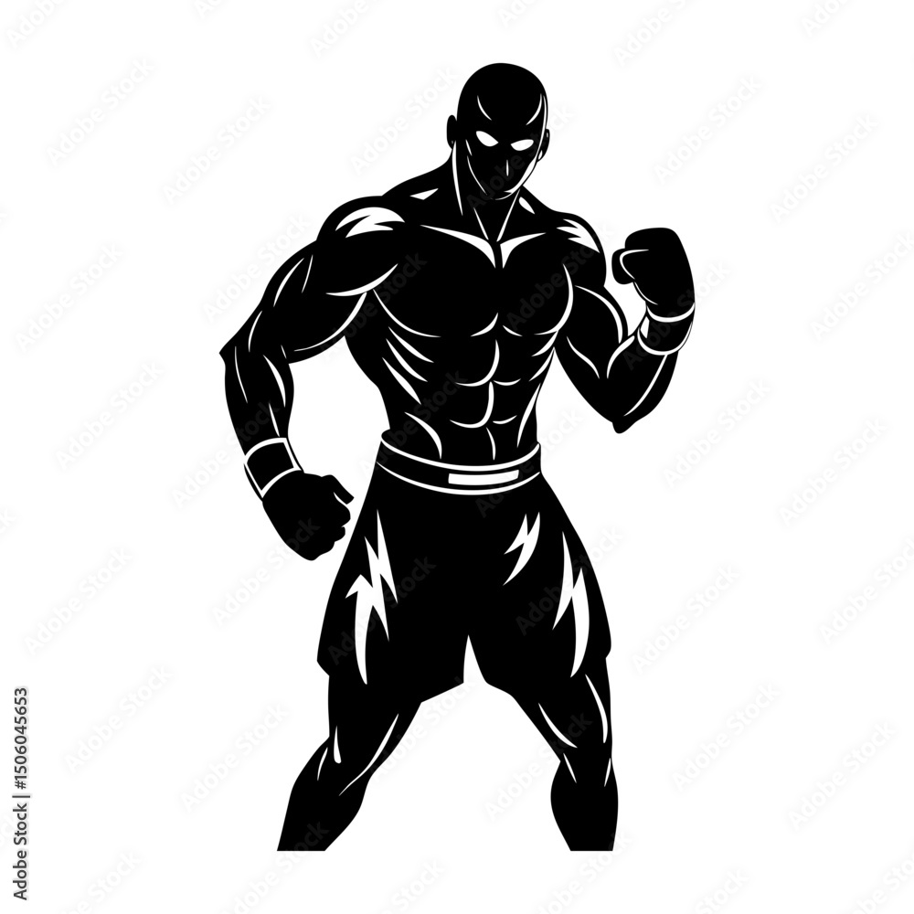 Fototapeta premium Boxer Silhouette vector illustration