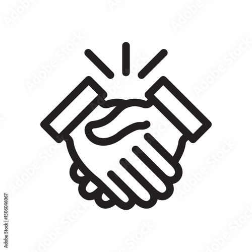 Handshake Icon In Trendy Design Vector Eps 10