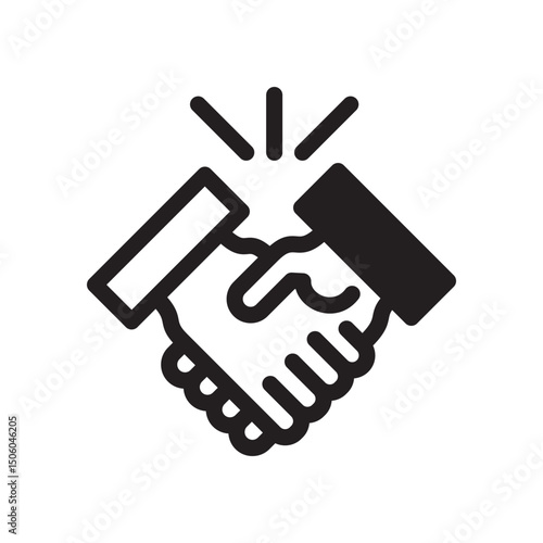 Handshake Icon In Trendy Design Vector Eps 10