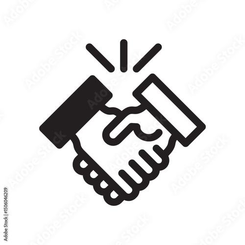 Handshake Icon In Trendy Design Vector Eps 10