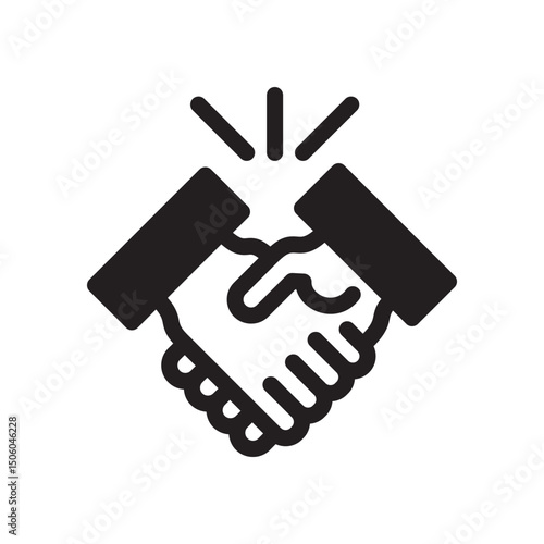 Handshake Icon In Trendy Design Vector Eps 10