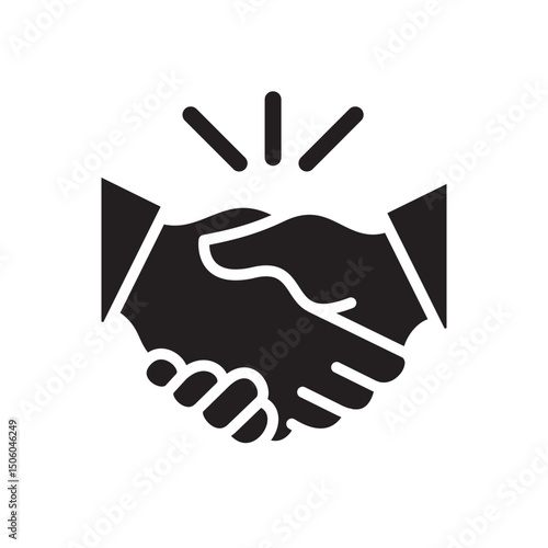Handshake Icon In Trendy Design Vector Eps 10