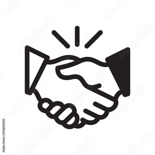 Handshake Icon In Trendy Design Vector Eps 10