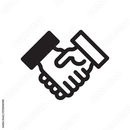 Handshake Icon In Trendy Design Vector Eps 10