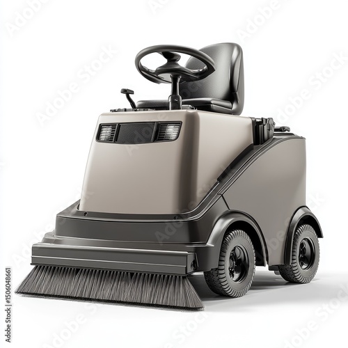 Gray floor cleaning vehicle