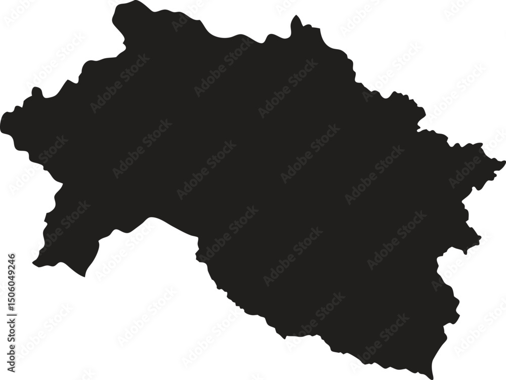 Obraz premium Bhutan black map silhouette vector style with white background 