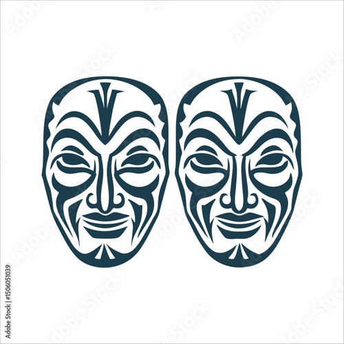 Andong Mask Dance Festival Hahoe Mask Vector