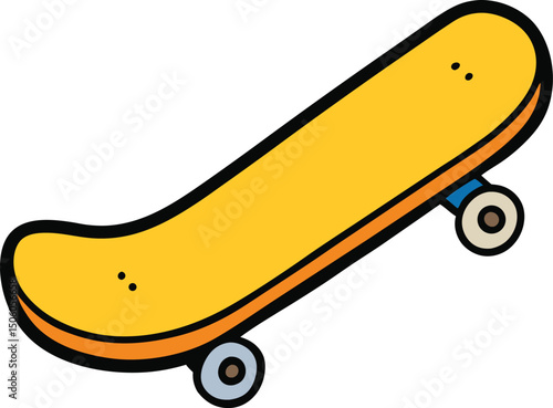 skateboard on white background
