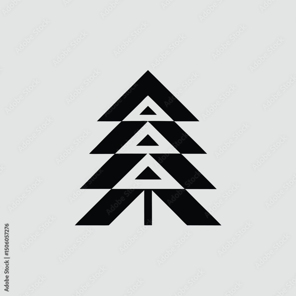 Fototapeta premium christmas tree made of paper